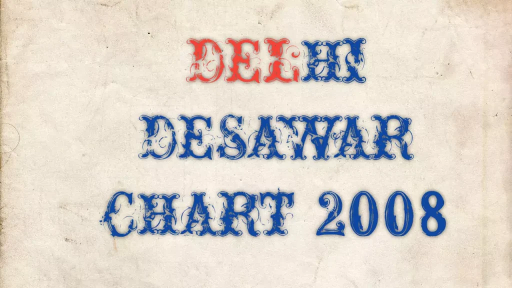 Delhi Desawar chart 2008