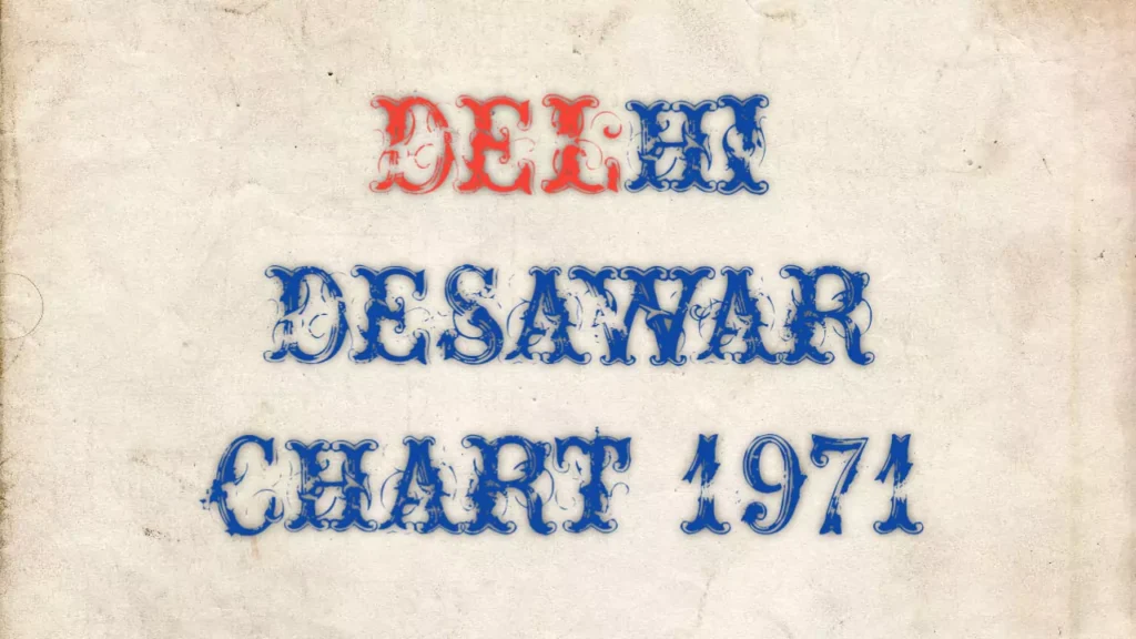 Delhi Desawar chart 1971