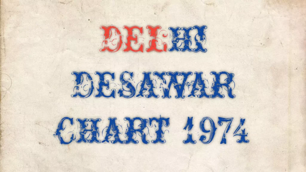 Delhi Desawar chart 1974