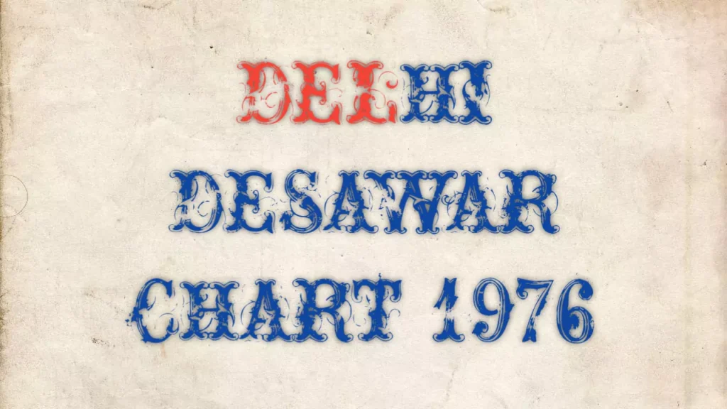 Delhi Desawar chart 1976