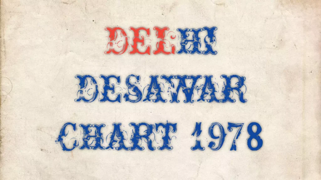 Delhi Desawar chart 1978