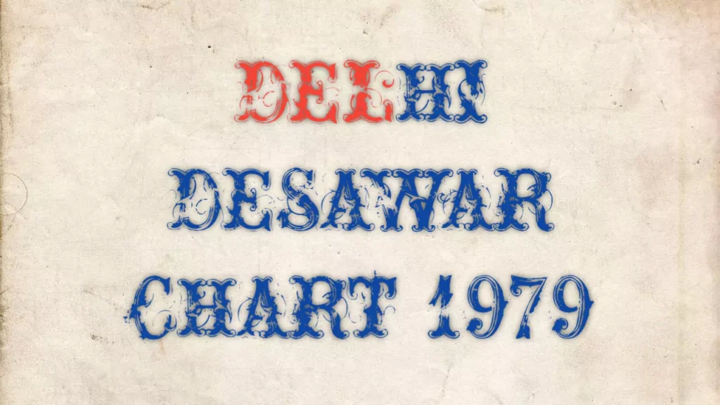 Delhi Desawar chart 1979