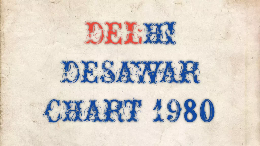 Delhi Desawar chart 1980