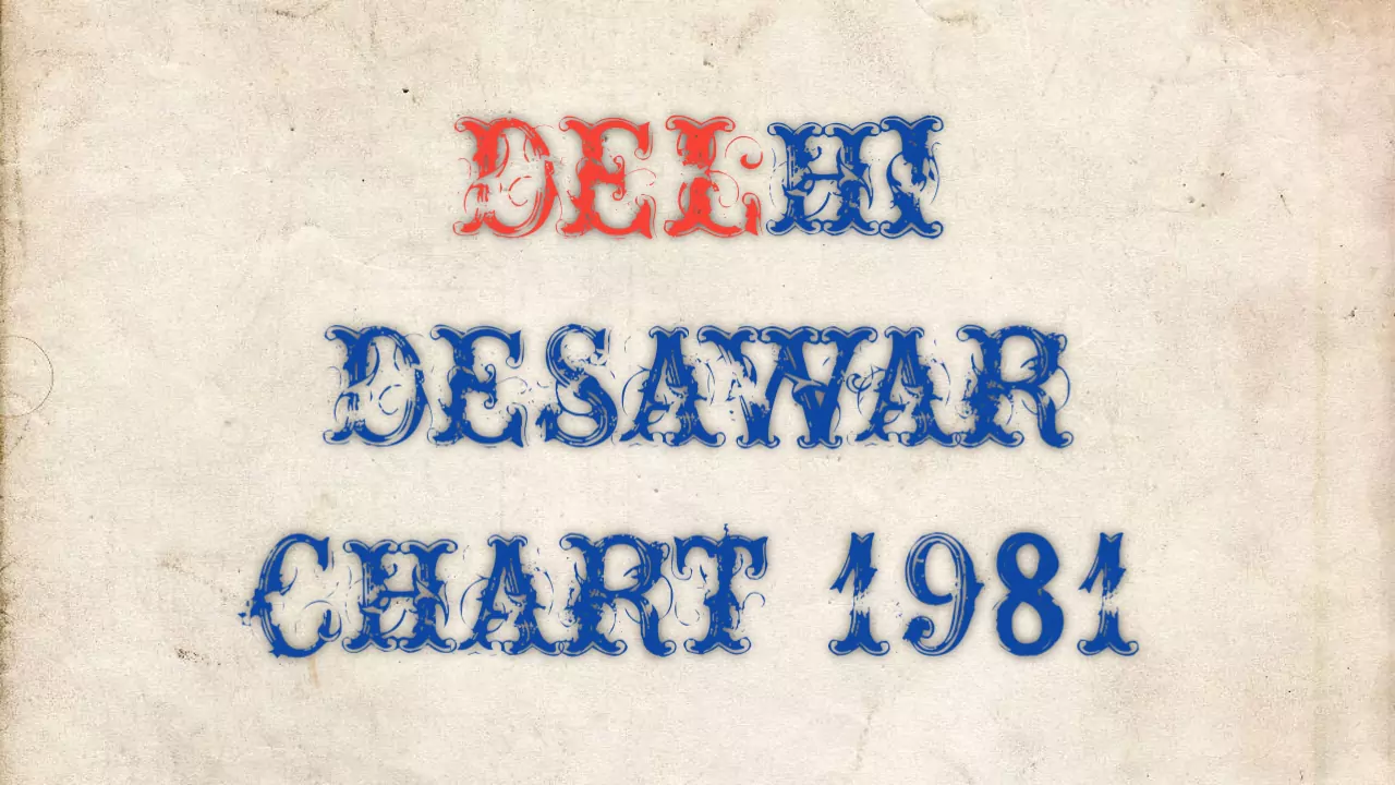 Delhi Desawar Chart 1981