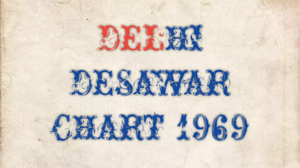 Delhi Desawar Chart 1969