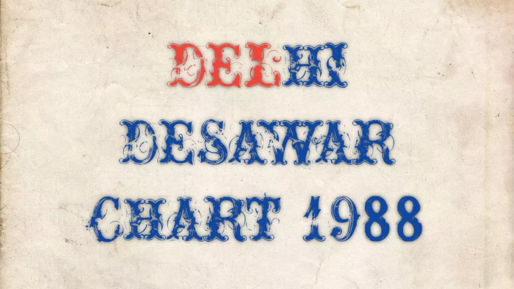 Delhi Desawar Chart 1988