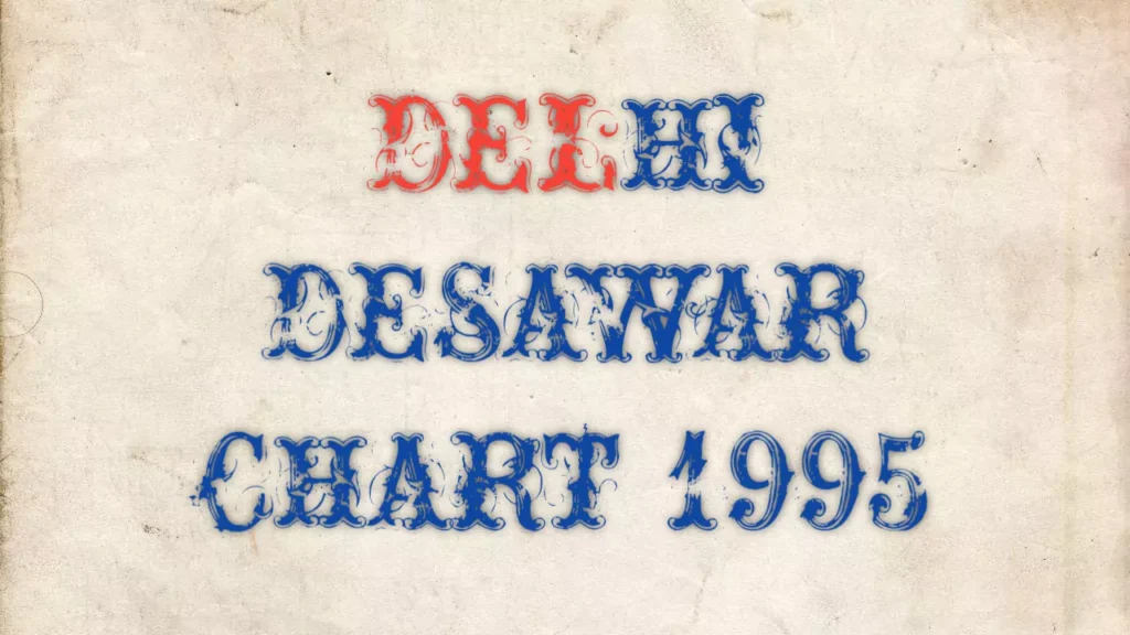 Delhi Desawar Chart 1995