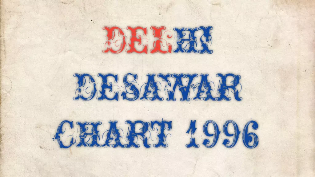 Delhi Desawar Chart 1996