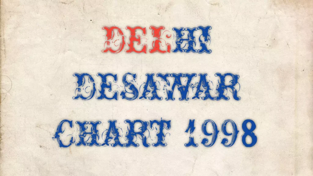 Delhi Desawar Chart 1998